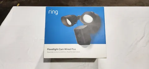 Ring Floodlight Cam Wired Plus Black Hardwired 1080p Security Camera NEW
