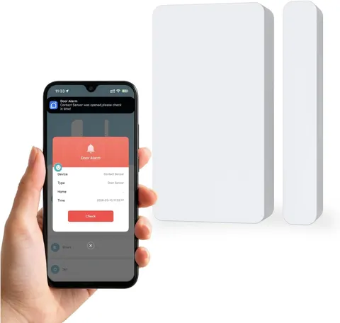 Mini Door Sensor, Wireless Door Window Sensor for Home Automation, Works with AP