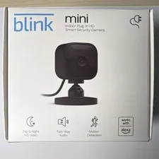 Blink Mini Indoor HD Wi-Fi Security Camera Black IR Night Vision 2-Way Audio