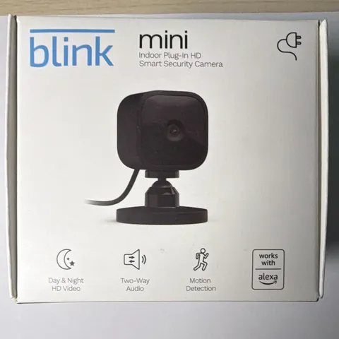 Blink Mini Indoor HD Wi-Fi Security Camera Black IR Night Vision 2-Way Audio