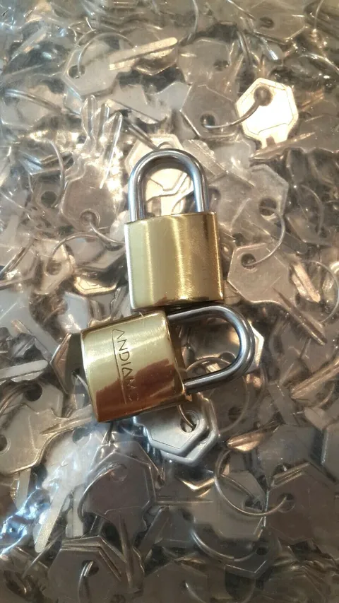 1-20 Pc Small Metal Pedlock Mini Polished Brass Locks With 3 Keys