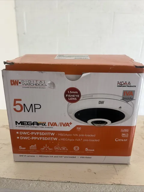 Digital Watchdog MEGApix DWC-PPVF5Di1TW 5MP IR Fisheye Dome IP Security Camera
