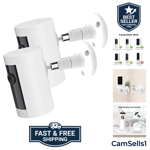 2Pack Camera Wall Mount Compatible with R-ing Stick Up Cam Battery/Outdoor Ca...