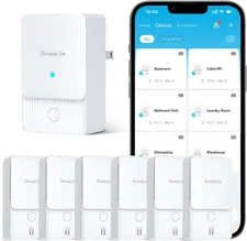 GoveeLife Premium Smart Water Leak Detector 2 Long-Range WiFi Sensor with Alarm