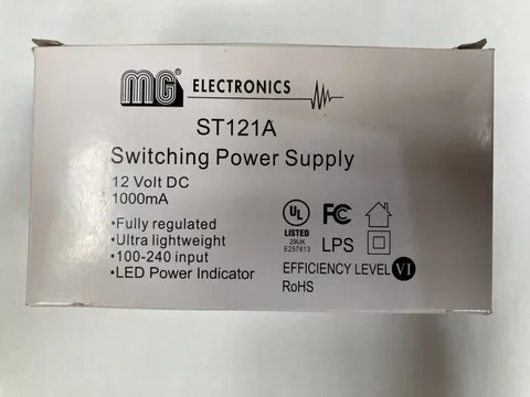 MG Electronics ST121A Switching Power Supply 12VDC 1000mA 100-240V