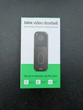 Blink Wireless Video Doorbell 2nd Gen Black HD Battery Powered - NEW - FREE SHIP