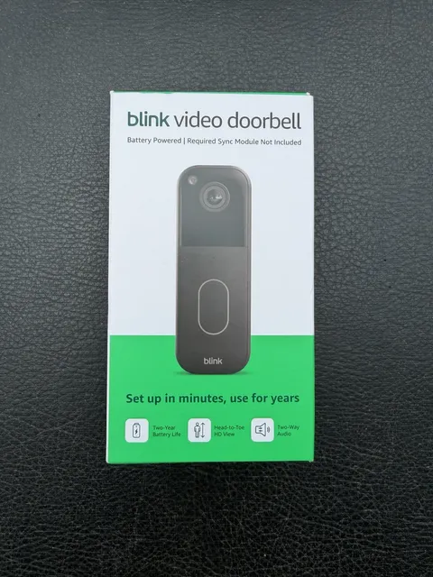 Blink Wireless Video Doorbell 2nd Gen Black HD Battery Powered - NEW - FREE SHIP