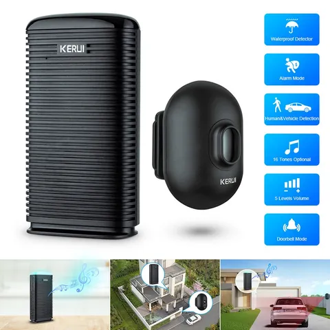 Home Security Wireless Outdoor Driveway Alarm Doorbell  Motion Sensor Detector