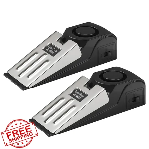 HOSOM 2 Pack Door Stop Alarm - 120dB Loud Siren Security Device