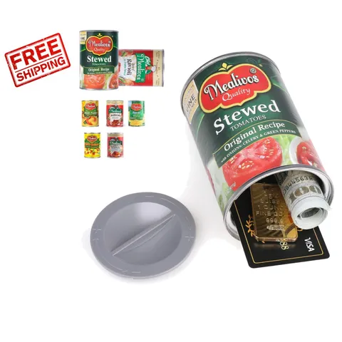 Stylish Aluminum Fake Can Safe for Storing Keys, Cash, & Jewelry - Portable