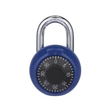 Blue Steel 48mm Combination Padlock with 1-11/25 inch Resettable Dial Secure