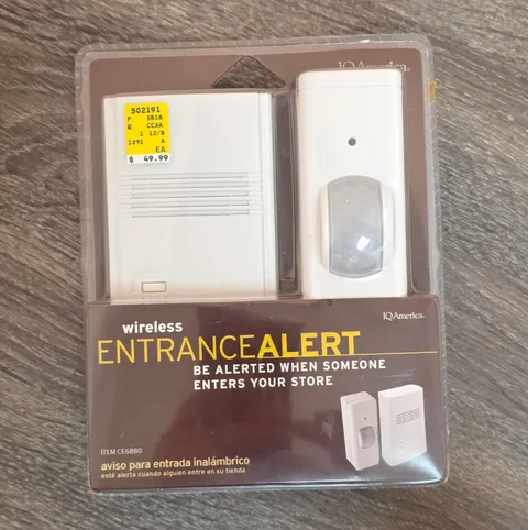 IQ America Wireless Indoor Entrance Alert Motion Sensor Kit CE6880 White 46m