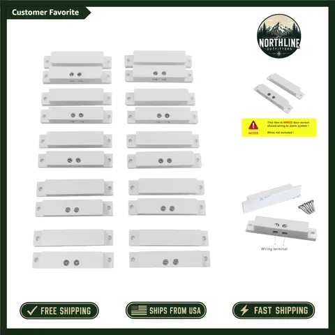 Reed Switch Sensors for Doors/Windows - 10 Sets for Quick Home Security Upgrade