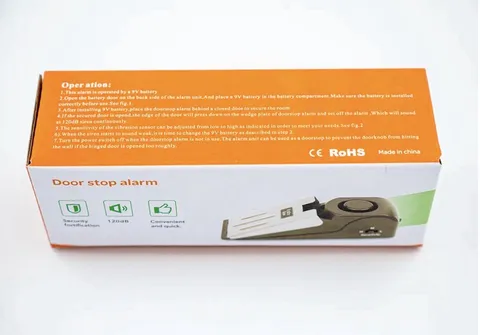 9 Pack Security Door Stop Alarm 120DB Hotel Home Portable Security Safety Tools