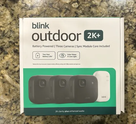 Blink Outdoor 4 1080p Wi-Fi Outdoor 3-Camera Security System - Black