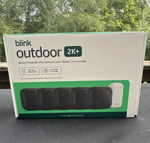 Blink Outdoor 2K+ Wireless Battery Cameras 5-Pack w/ Sync Module, Alexa