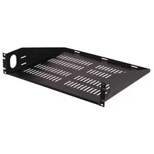 VMP ER-S2UV Vented Rack Shelf - 2U Rack Height - Black - 50 lb Maximum Weight