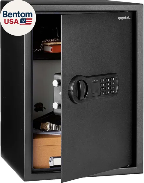 Steel Home Security Safe Box with Electronic Keypad Lock for Documents, Jewelry,