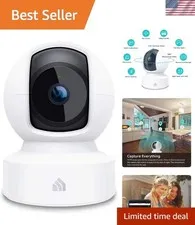 Kasa 1080p Indoor Pan/Tilt Wired Security Camera - Works as a Baby & Pet Moni...