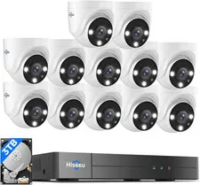 12 Channel Wired Security Camera System with Smart Dual Light,Audio,Person/Vehic