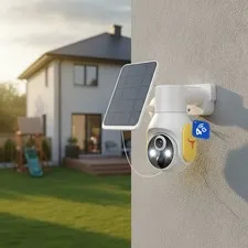 4G LTE Solar Security Camera - Wireless Outdoor 360° View, AI Motion Detection