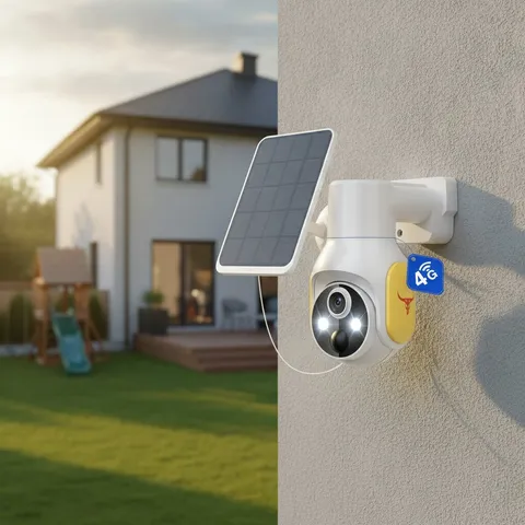 4G LTE Solar Security Camera - Wireless Outdoor 360° View, AI Motion Detection