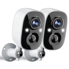 Security Cameras Wireless Outdoor, 2.5K WiFi Battery Powered Cameras for Home...
