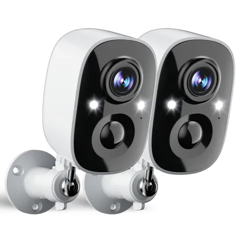 Security Cameras Wireless Outdoor, 2.5K WiFi Battery Powered Cameras for Home...