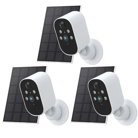 3PK Solar Security Camera Wireless Outdoor Solar Battery Camera WiFi Smart Home