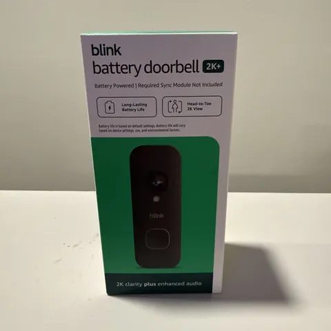 Blink - Battery Doorbell 2K+ Wireless video doorbell, 2K resolutio... Brand New