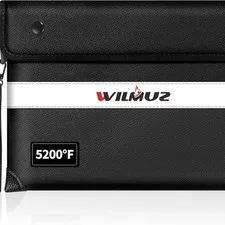 Fire Proof Money Bag For Cash 5200℉ Heat Insulated,Fireproof Waterproof Document