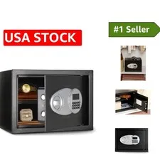 0.5 Cu Ft Electronic Safe with Removable Shelf - Steel Construction for Security