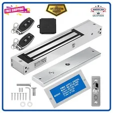 600lb Electromagnetic Door Lock Kit Outswinging Access Control with 2 Remotes