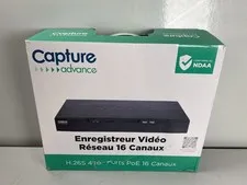 Capture Advance 16 Channel PoE NVR Network Video Recorder 4TB HDD - Black