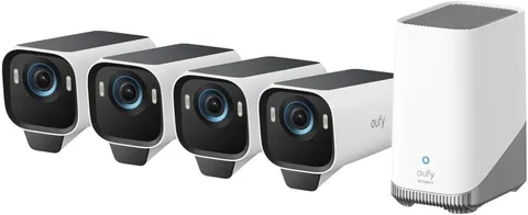 Eufy S3 Pro 4-cam Security Camera Kit, Solar, Wireless, Night Vision, zero fees