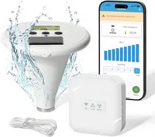 WiFi Pool Alarm, Zuomeng Solar Wave Pool Alarm with High Sensitivity, App Contro
