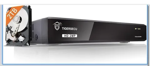 TIGERSECU Grabadora de seguridad DVR Super HD 1080P de 8 canales con disco Duro