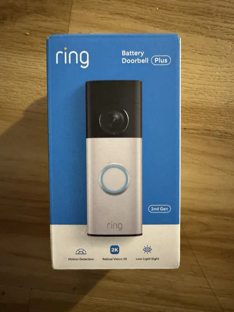 Ring Battery Doorbell Plus (newest model), Retinal 2K with wide-angle video NEW