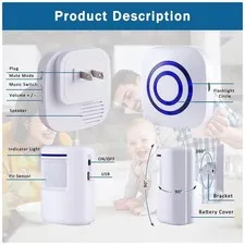 Home Business Surveillance System - 4 Sensors, 1 Receiver