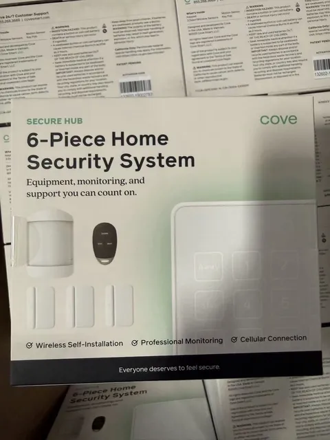 Cove Secure Hub Wireless Home Security System Kit w/ Keypad Sensors Alarm
