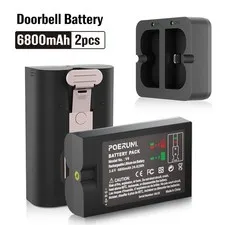 2x Lithium Battery For Ring Video Doorbell Spotlight Camera + Charger Station