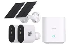 aosu SolarCam System Max 5MP HD 32GB Solar Security Camera System (2 Camera)