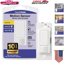 Innovative Motion Sensor Light Switch | 2 Amp, for Any Bulb, Easy Install, White