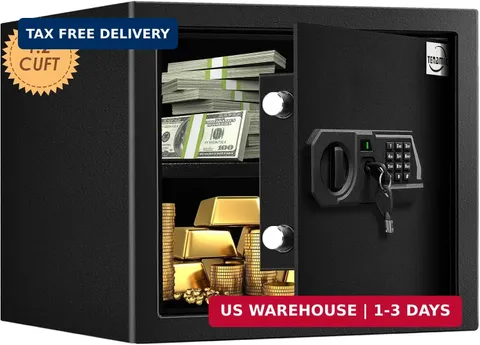 Tenamic Fireproof Safe Box 1.2 Cuft Electronic Digital Security Box, Keypad Smal