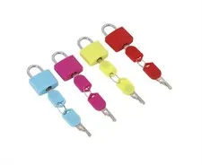 4pc 20mm Brass Keyed Coloured Padlock Set Travel Luggage Suitcase Locks