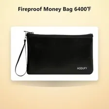 Fireproof Money Bag 6400℉, Fireproof Document Bags, Bank Cash Bag with Zipper...