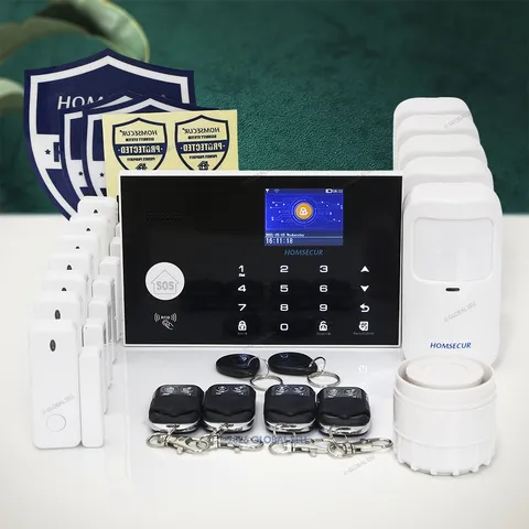 HOMSECUR Wireless&Wired 4G/3G/GSM WIFI Home House Alarm System+IOS/Android APP