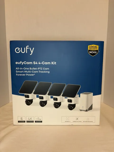 eufyCam S4 4-Cam Kit Solar All In One Bullet-PTZ Cam Smart Multi-Cam Tracking