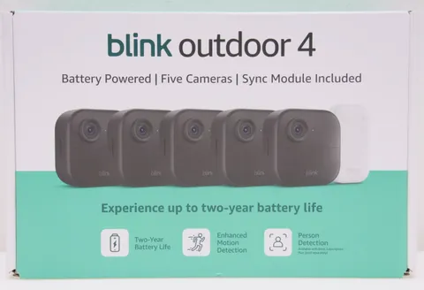 BLINK Outdoor 4th Gen 5-Camera Security System With Sync Module Core Brand New