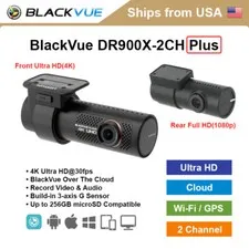 BlackVue 2 Channel DR900X-2CH Plus 4K Ultra HD WiFi GPS 32GB Dashcam